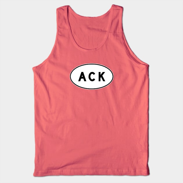 ACK - Nantucket Memorial Airport - FAA Code Tank Top by Vidision Avgeek